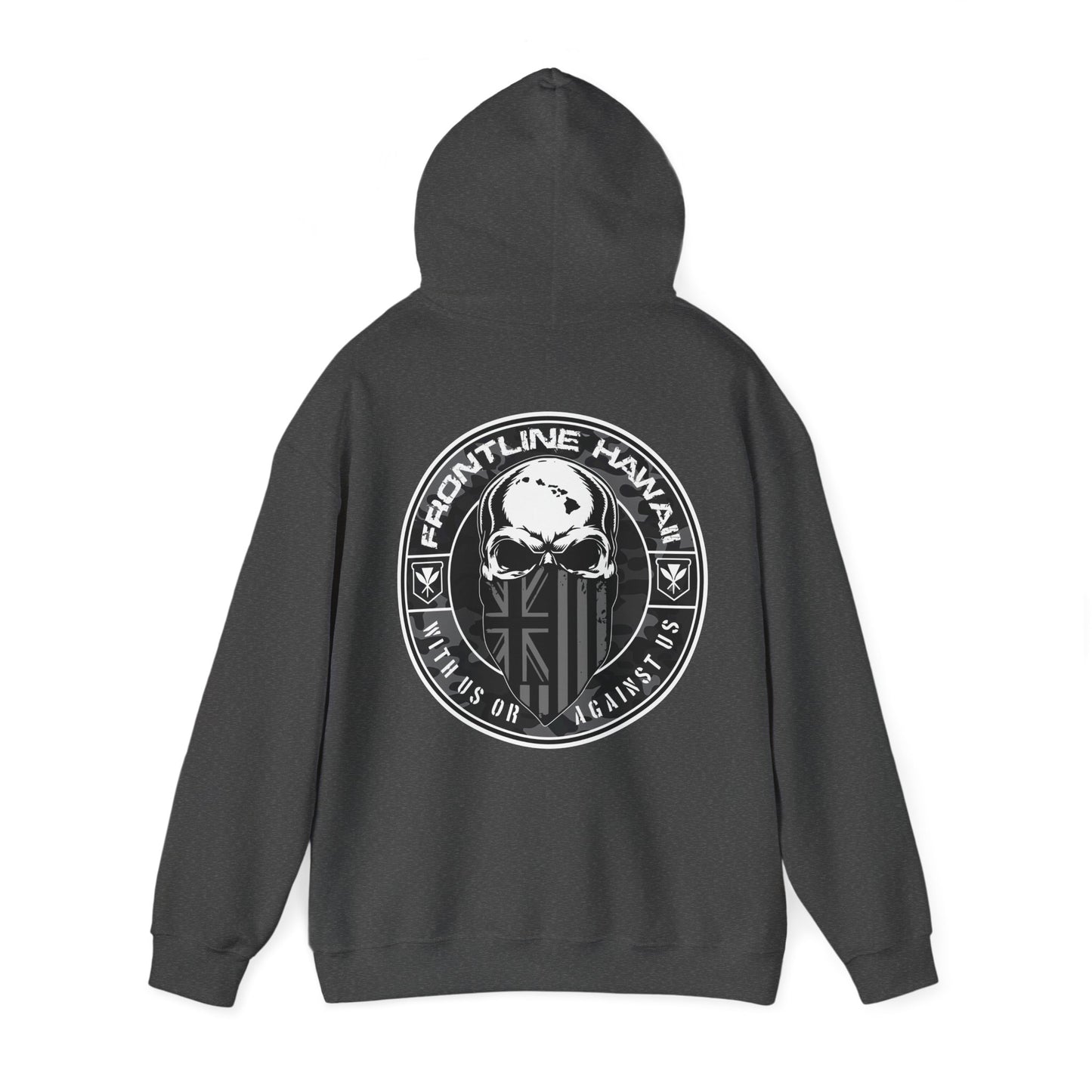 Frontline Hawaii Black/Gray Camo Hooded Sweatshirt