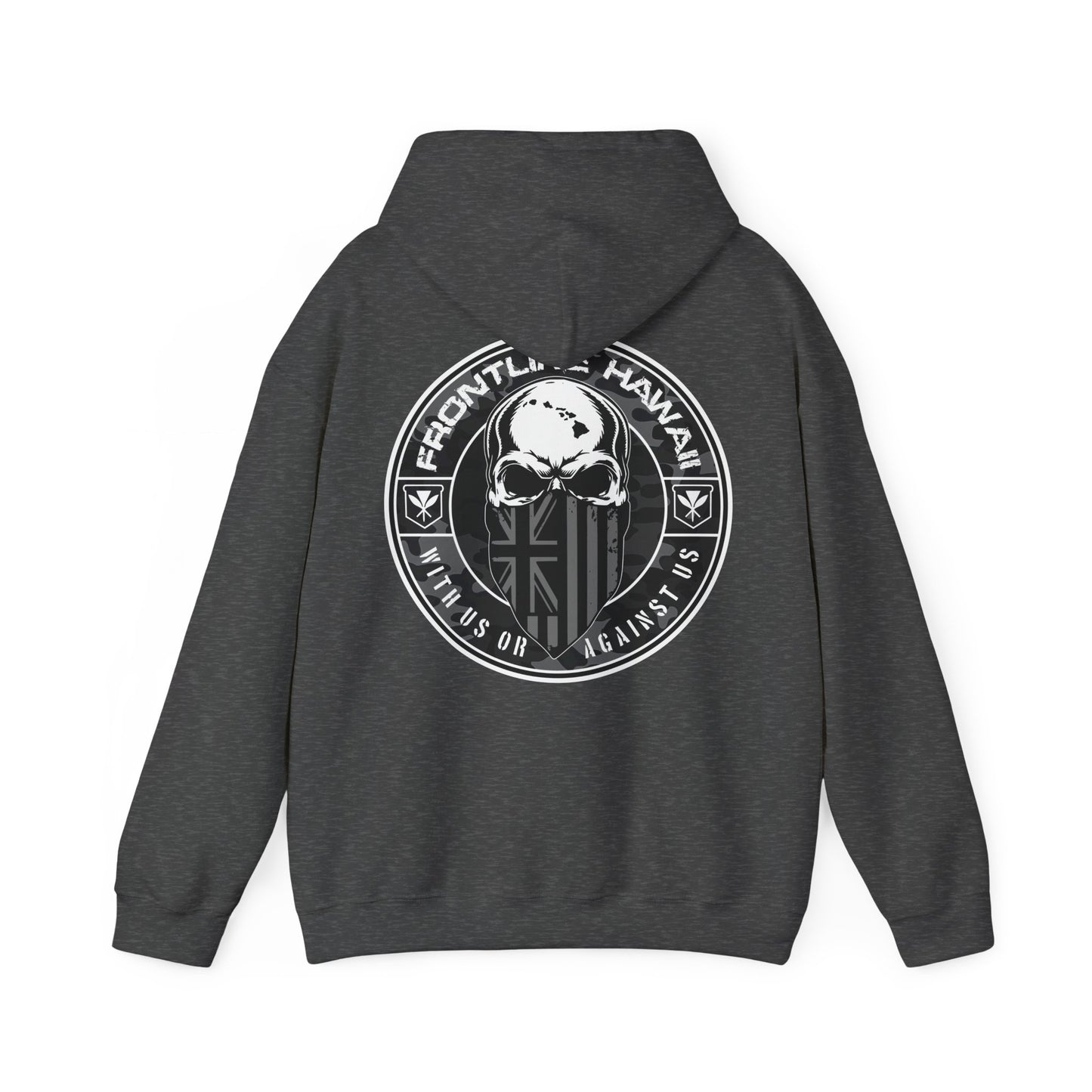 Frontline Hawaii Black/Gray Camo Hooded Sweatshirt