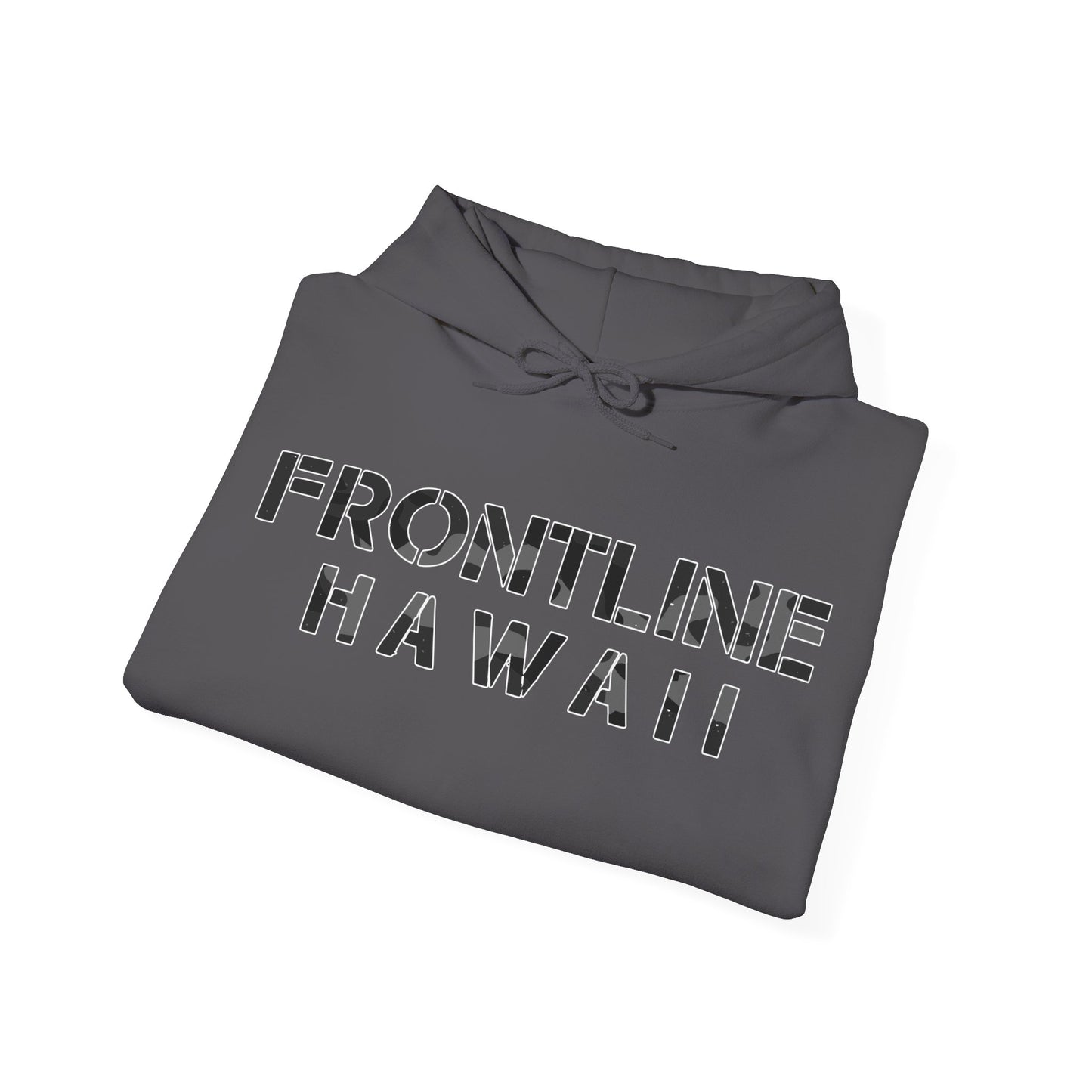 Frontline Hawaii Black/Gray Camo Hooded Sweatshirt