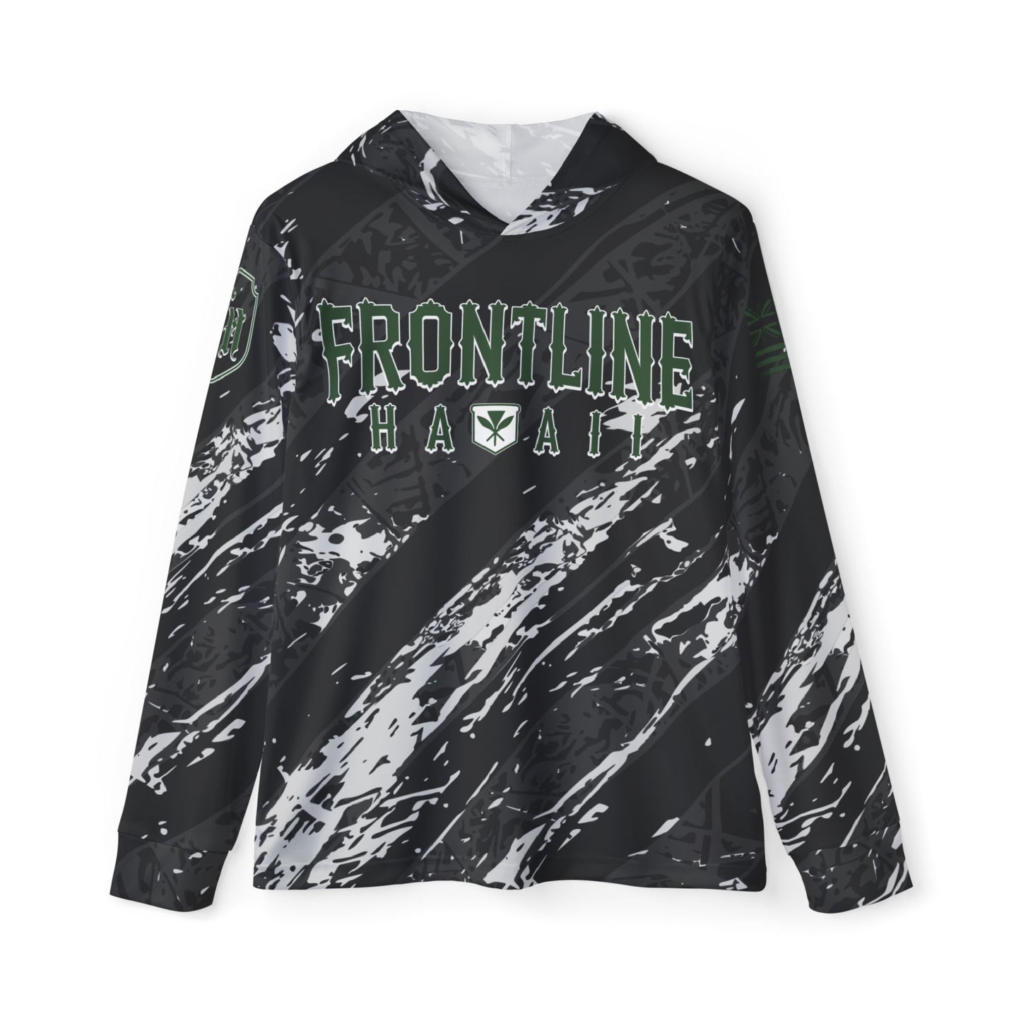 Frontline Hawaii Green/White Long Sleeve DRIFIT Hoodie