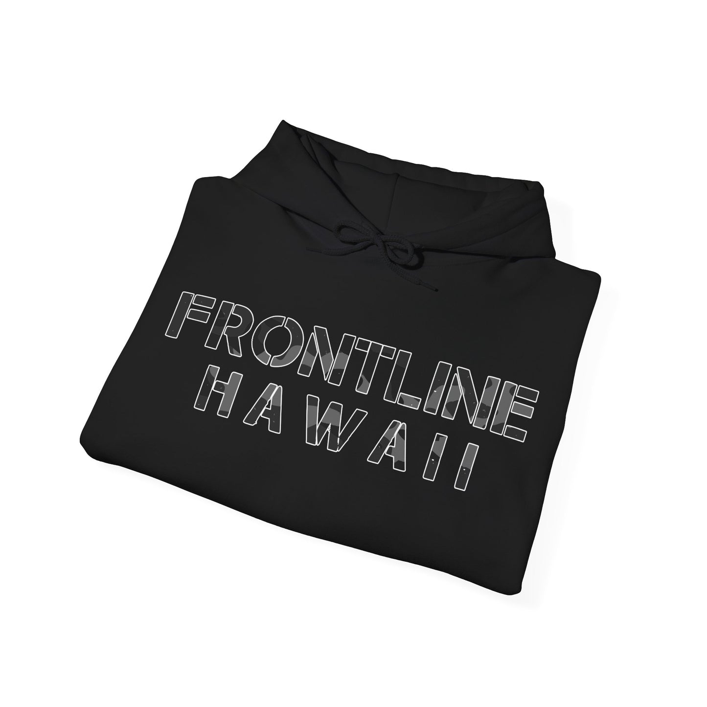 Frontline Hawaii Black/Gray Camo Hooded Sweatshirt