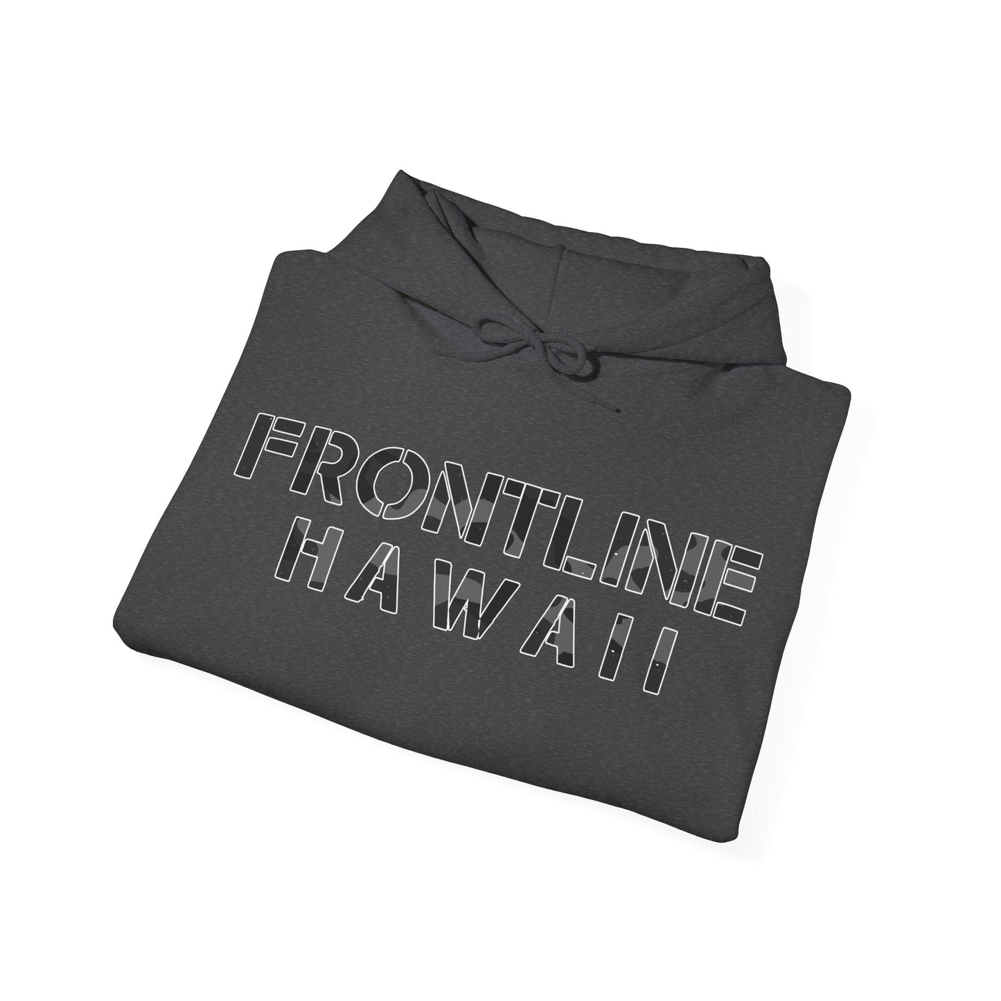 Frontline Hawaii Black/Gray Camo Hooded Sweatshirt