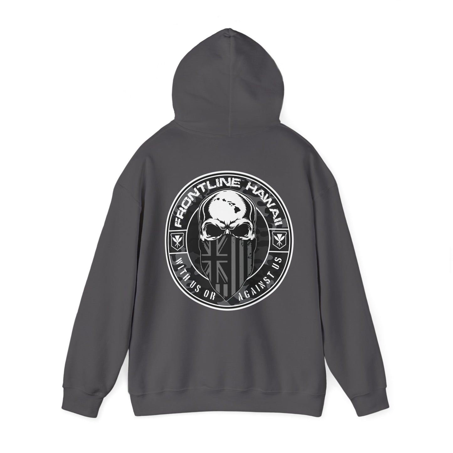 Frontline Hawaii Black/Gray Camo Hooded Sweatshirt