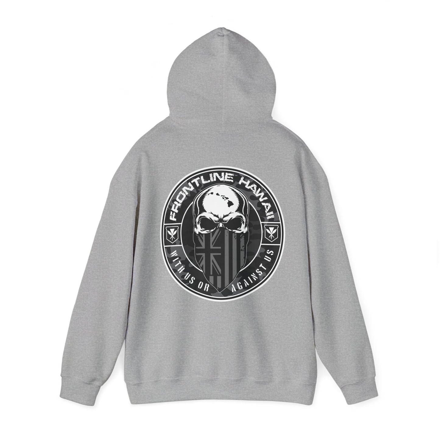 Frontline Hawaii Black/Gray Camo Hooded Sweatshirt