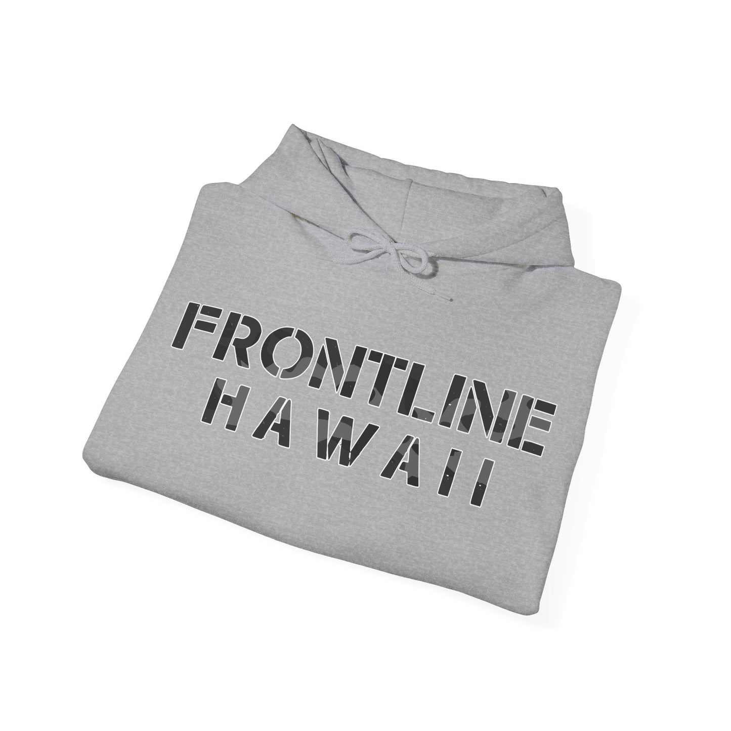 Frontline Hawaii Black/Gray Camo Hooded Sweatshirt
