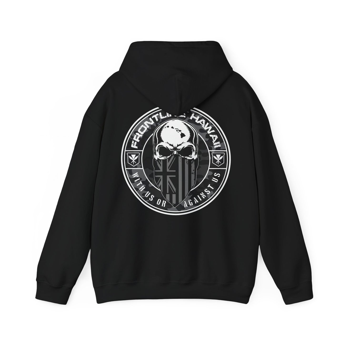 Frontline Hawaii Black/Gray Camo Hooded Sweatshirt