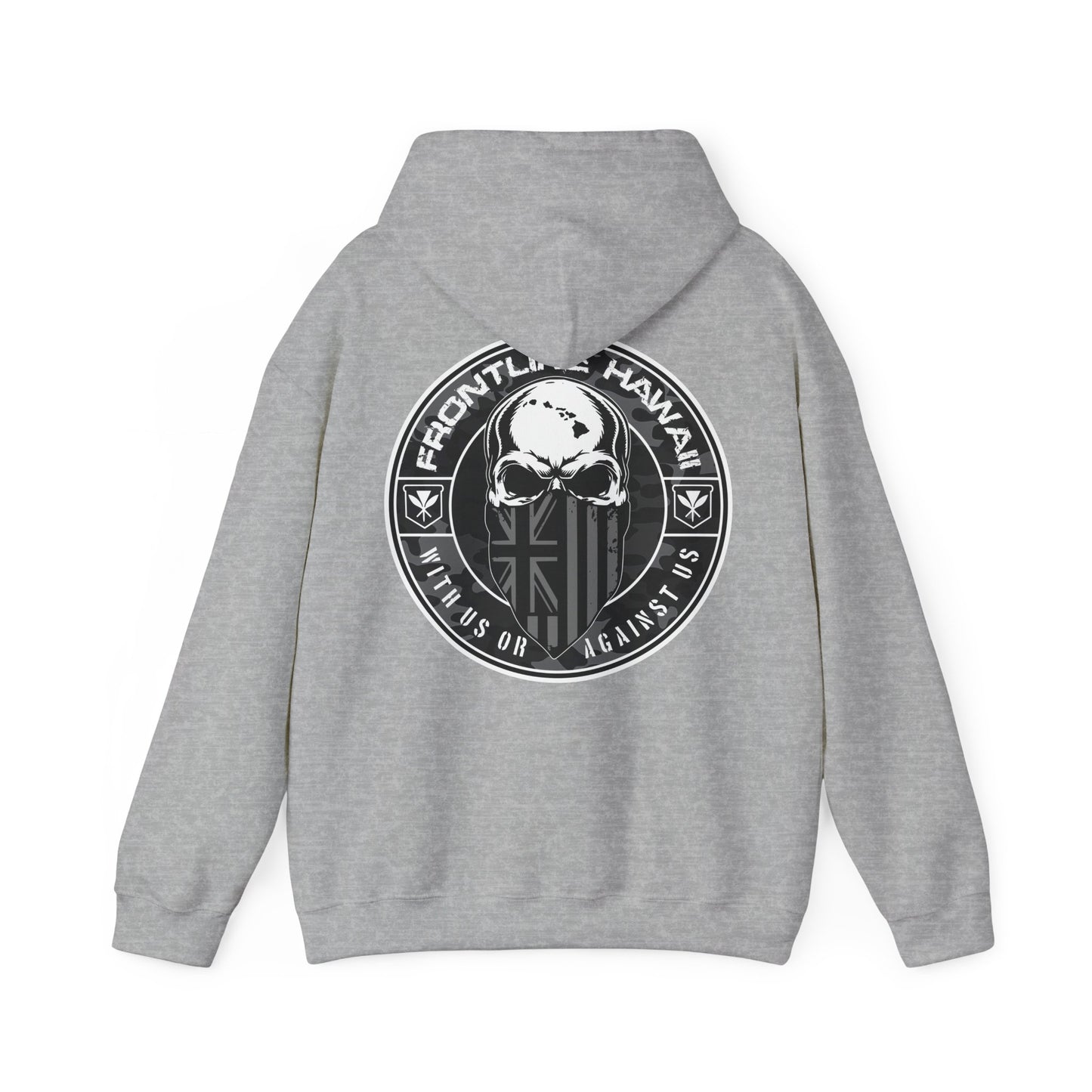 Frontline Hawaii Black/Gray Camo Hooded Sweatshirt