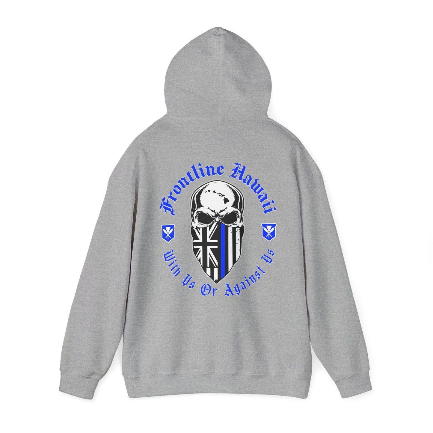 Frontline Hawaii Blue Script Hooded Sweatshirt