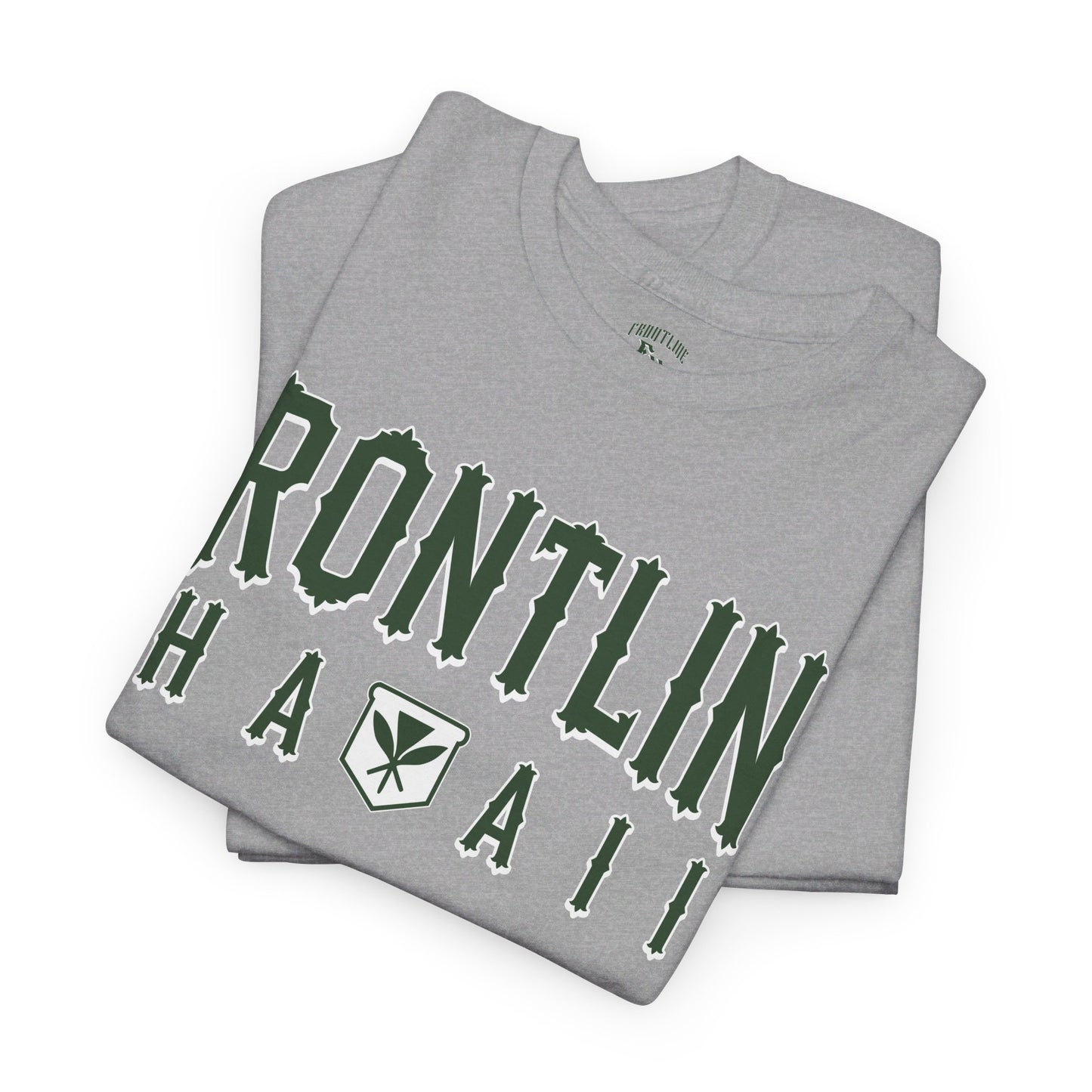 Frontline Hawaii Green/White Cotton T-shirt