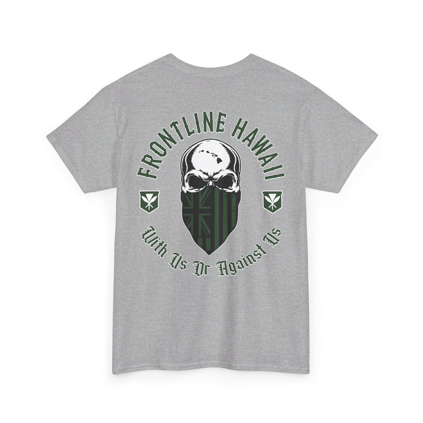 Frontline Hawaii Green/White Cotton T-shirt