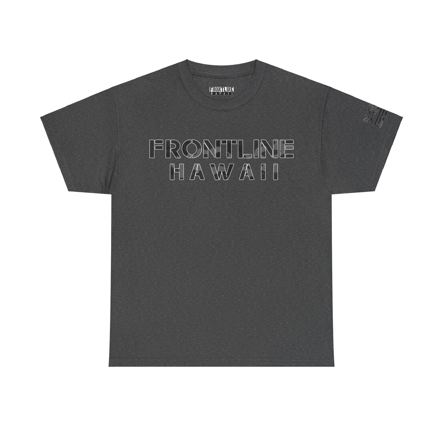 Frontline Hawaii Black/Gray Camo Cotton T-shirt