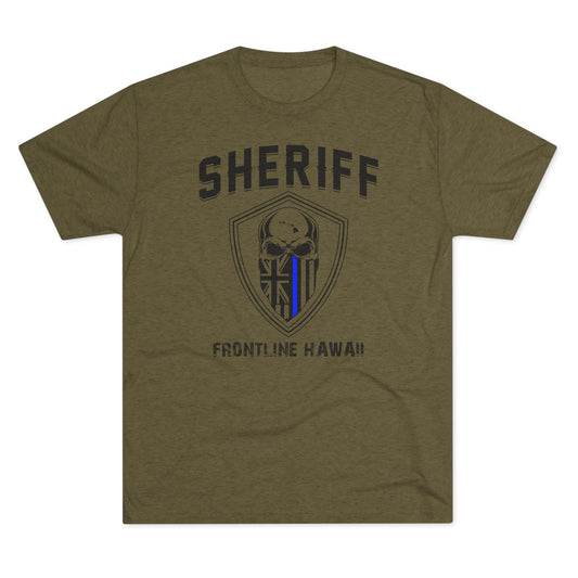 Frontline Hawaii SD Military Green Tri-Blend T-shirt