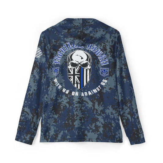 Frontline Hawaii Blue Camo Long Sleeve DRIFIT Hoodie