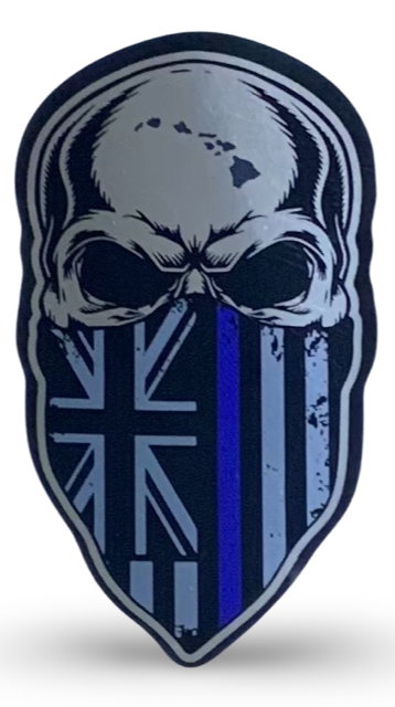 Chrome Blueline Skull